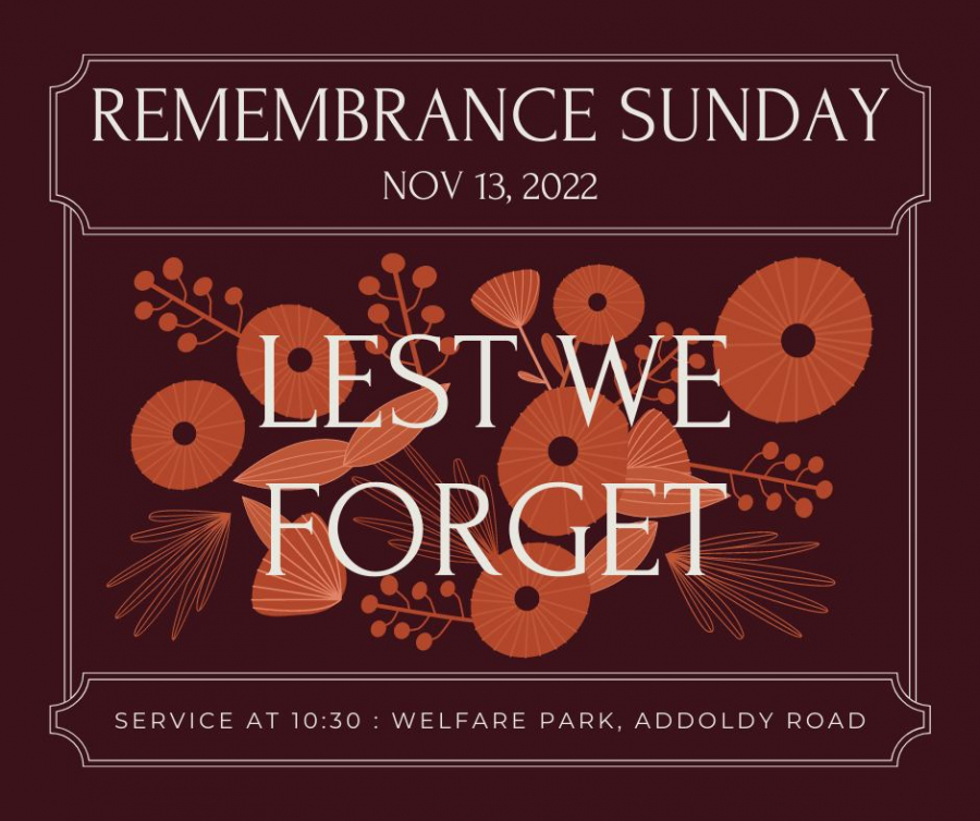 Remembrance Service Sunday